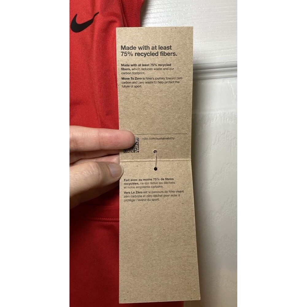 Nike Red Tankini Swim Top Adjustable Strap Logo Women's Size L NWT $60 Retail - Picture 7 of 10